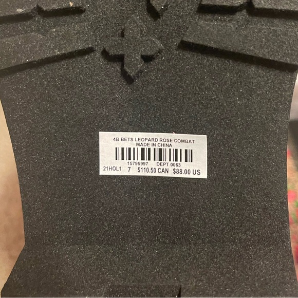 Torrid x Betsey Johnson Leopard Rose Combat Boots - Picture 10 of 10